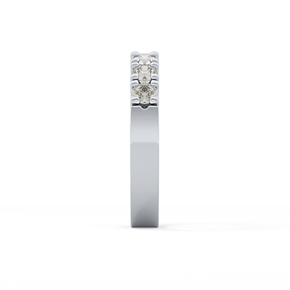 Half Eternity Wedding Band with 1.03 TCW Round Cut Moissanite – Yellow, White, or Rose Gold