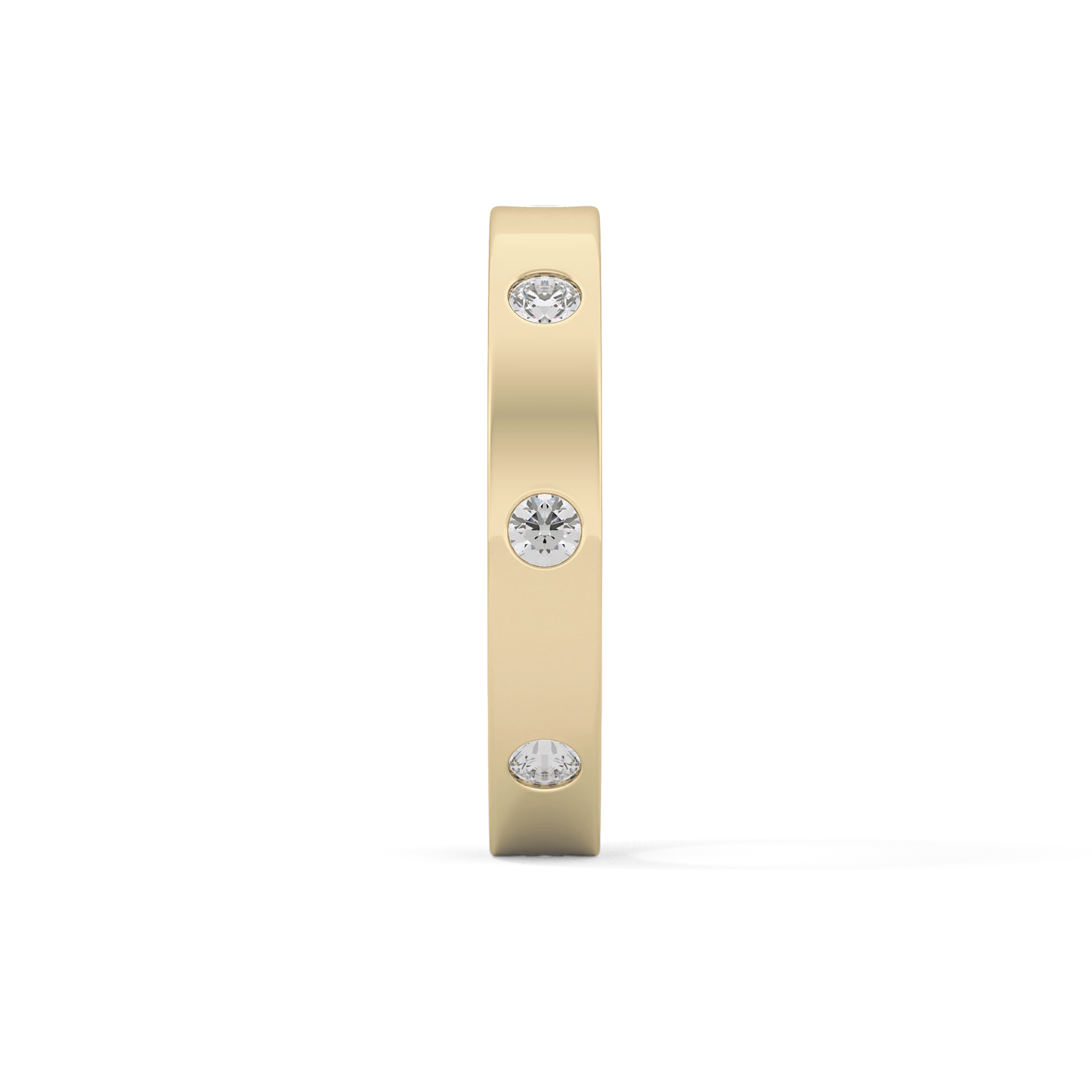 Full Eternity Dainty Wedding Band with 0.59 TCW Round Cut Moissanite – Yellow, White, or Rose Gold
