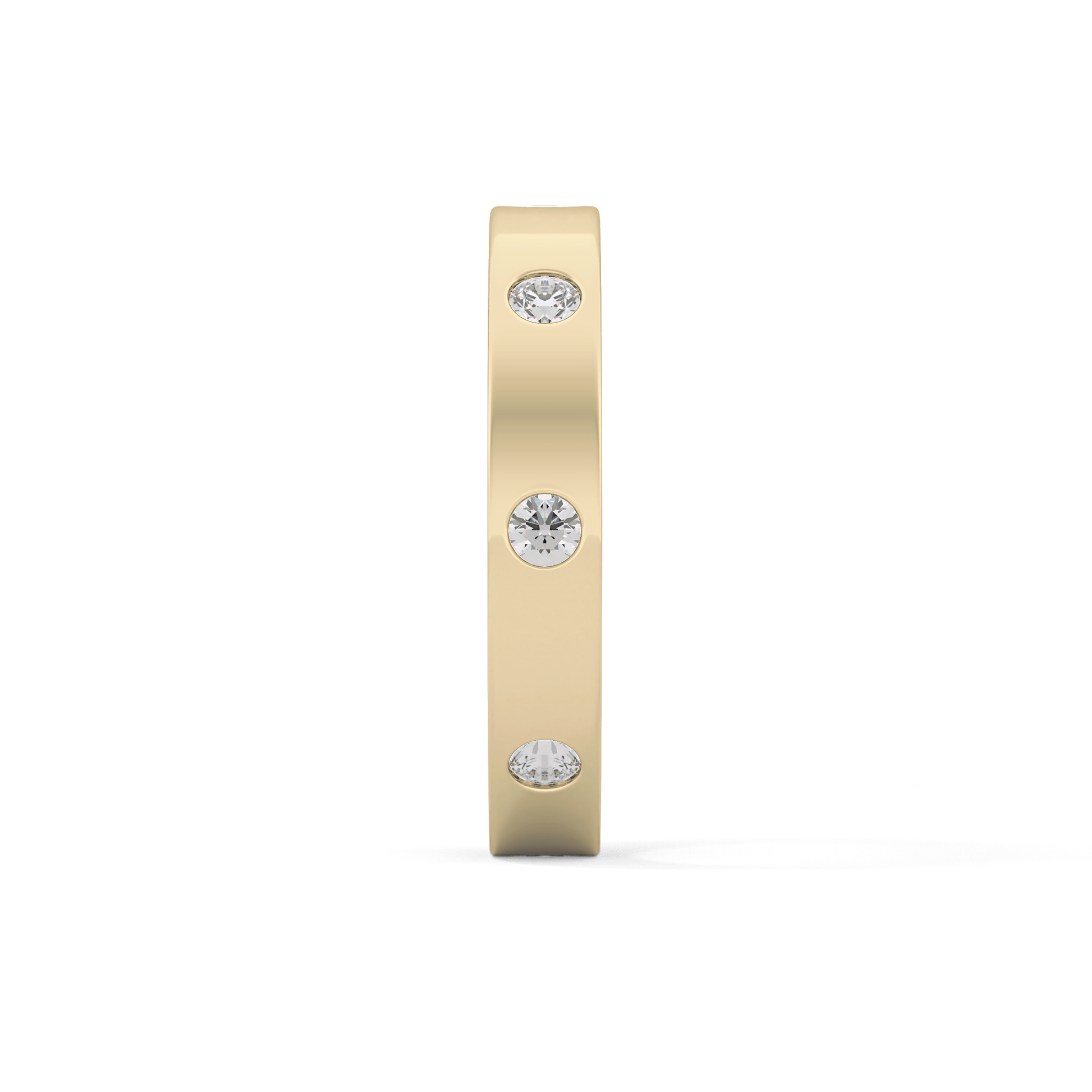 Full Eternity Dainty Wedding Band with 0.59 TCW Round Cut Moissanite – Yellow, White, or Rose Gold
