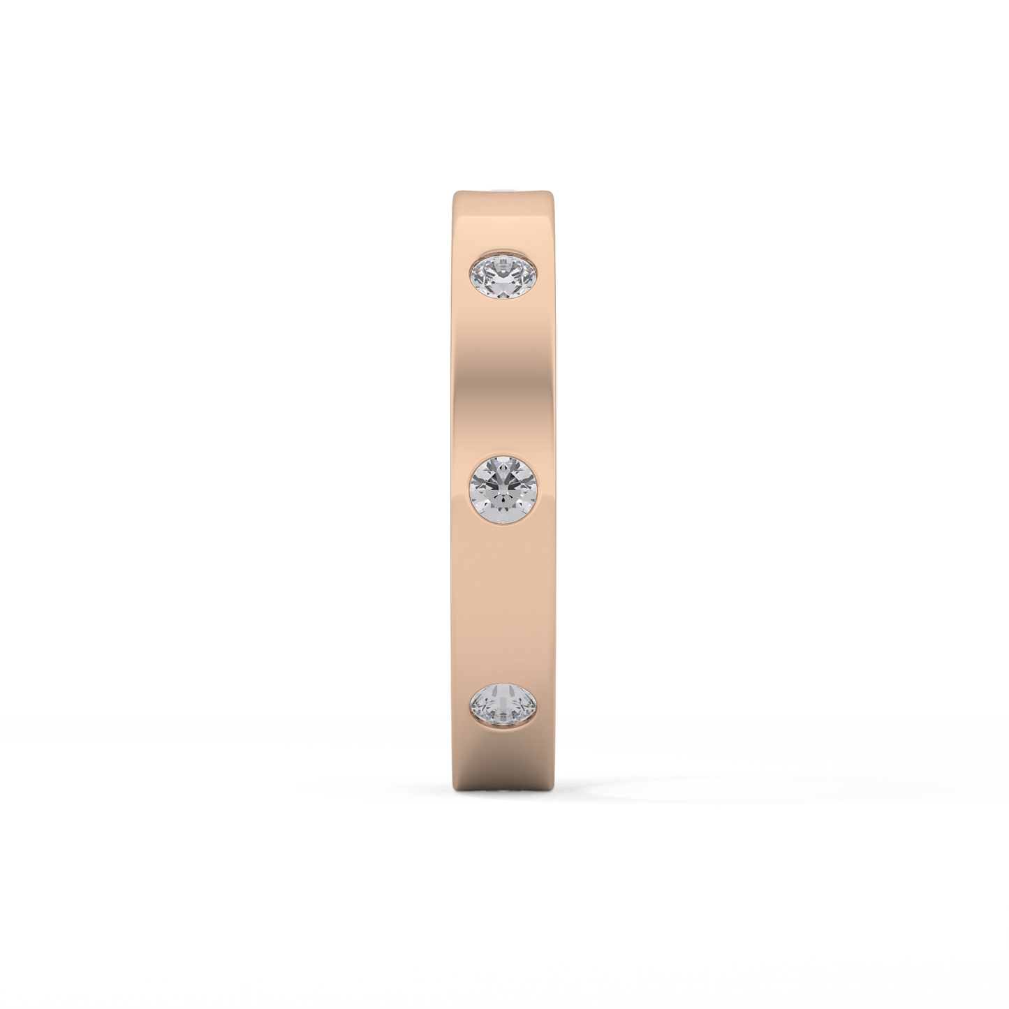 Full Eternity Dainty Wedding Band with 0.59 TCW Round Cut Moissanite – Yellow, White, or Rose Gold