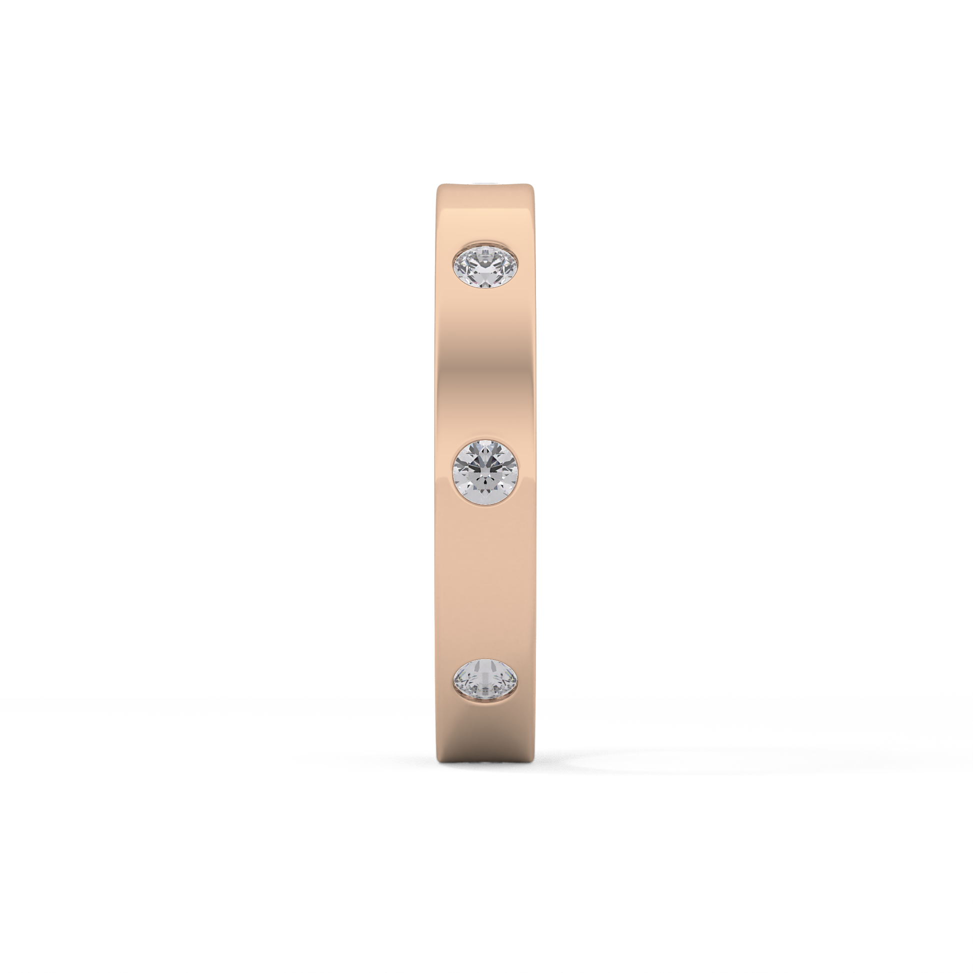 Full Eternity Dainty Wedding Band with 0.59 TCW Round Cut Moissanite – Yellow, White, or Rose Gold