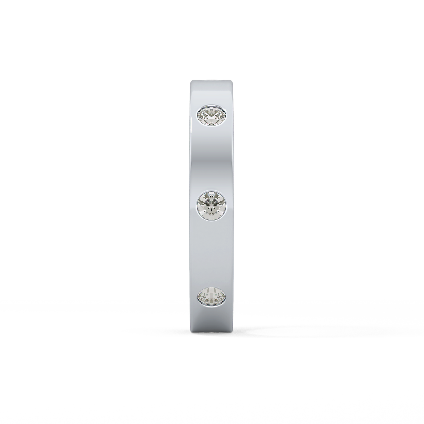 Full Eternity Dainty Wedding Band with 0.59 TCW Round Cut Moissanite – Yellow, White, or Rose Gold