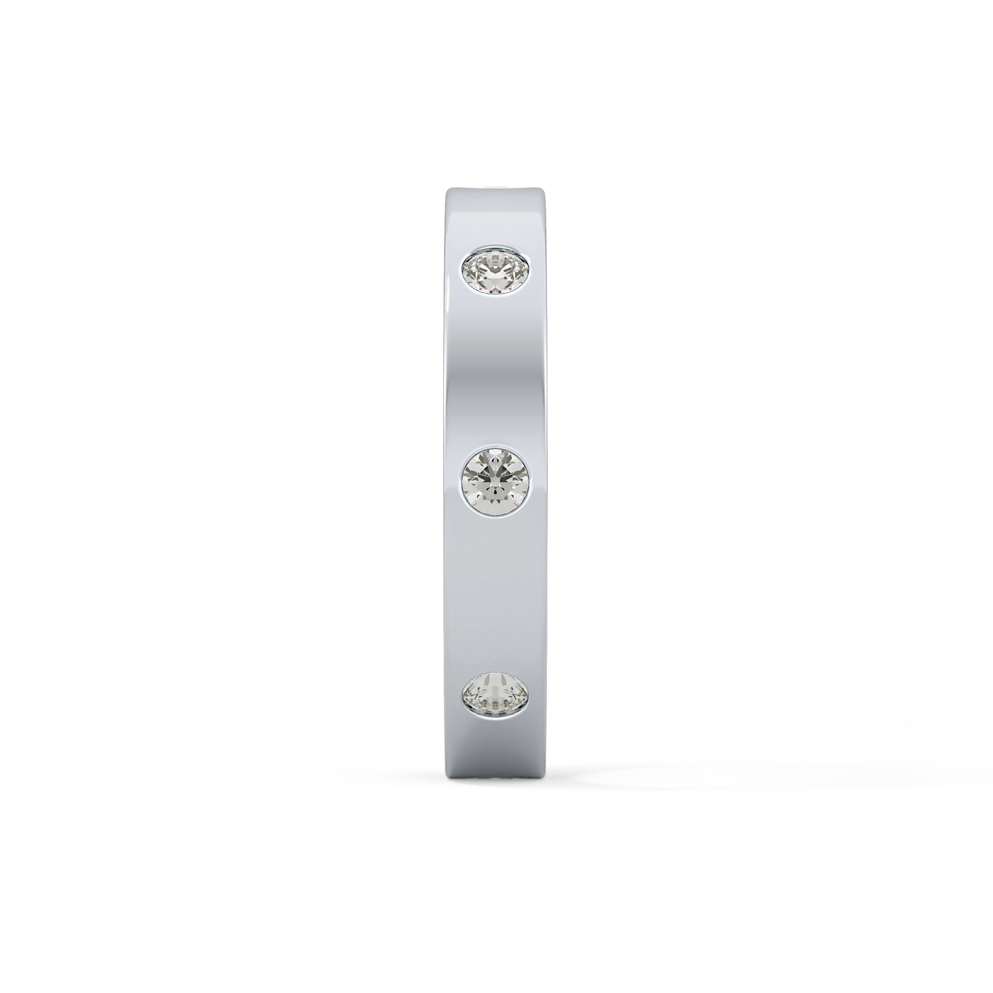 Full Eternity Dainty Wedding Band with 0.59 TCW Round Cut Moissanite – Yellow, White, or Rose Gold