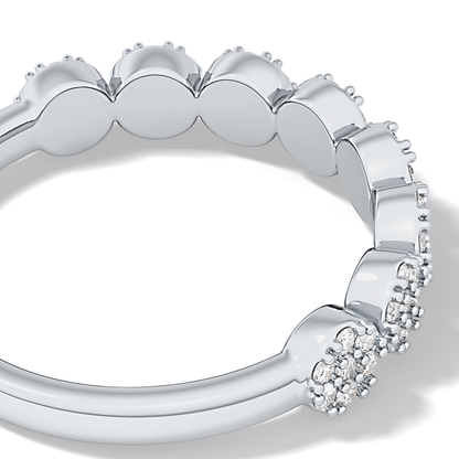 Half Eternity Wedding Band with 0.46 TCW Round Cut Moissanite – Yellow, White, or Rose Gold 8