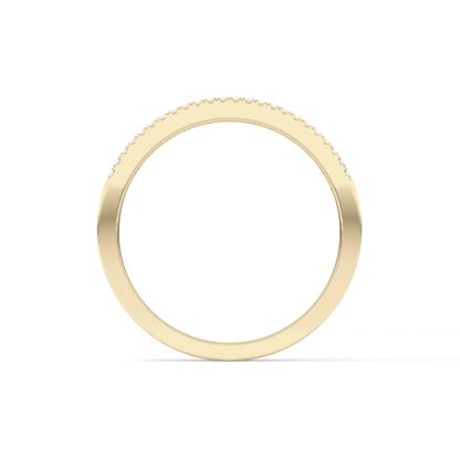 Half Eternity Wedding Band with 0.6 TCW Round Cut Moissanite – Yellow, White, or Rose Gold