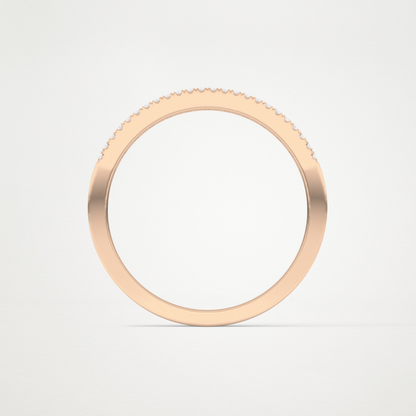 0.6 TCW Round Lab Grown Diamond Half Eternity Wedding Band