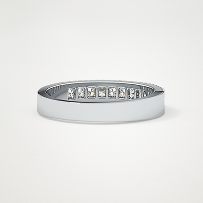 0.6 TCW Round Lab Grown Diamond Half Eternity Wedding Band
