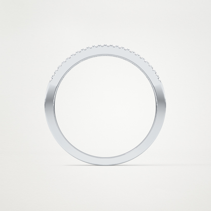 0.6 TCW Round Lab Grown Diamond Half Eternity Wedding Band