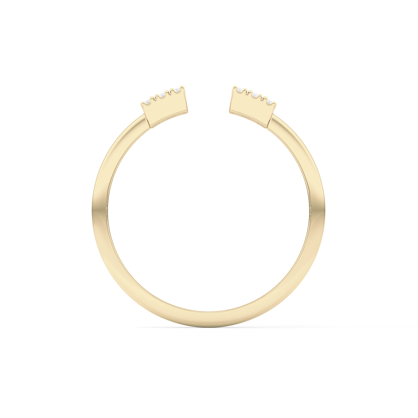 Wedding Band with 0.34 TCW Round and Emerald Cut Moissanite – Yellow, White, or Rose Gold