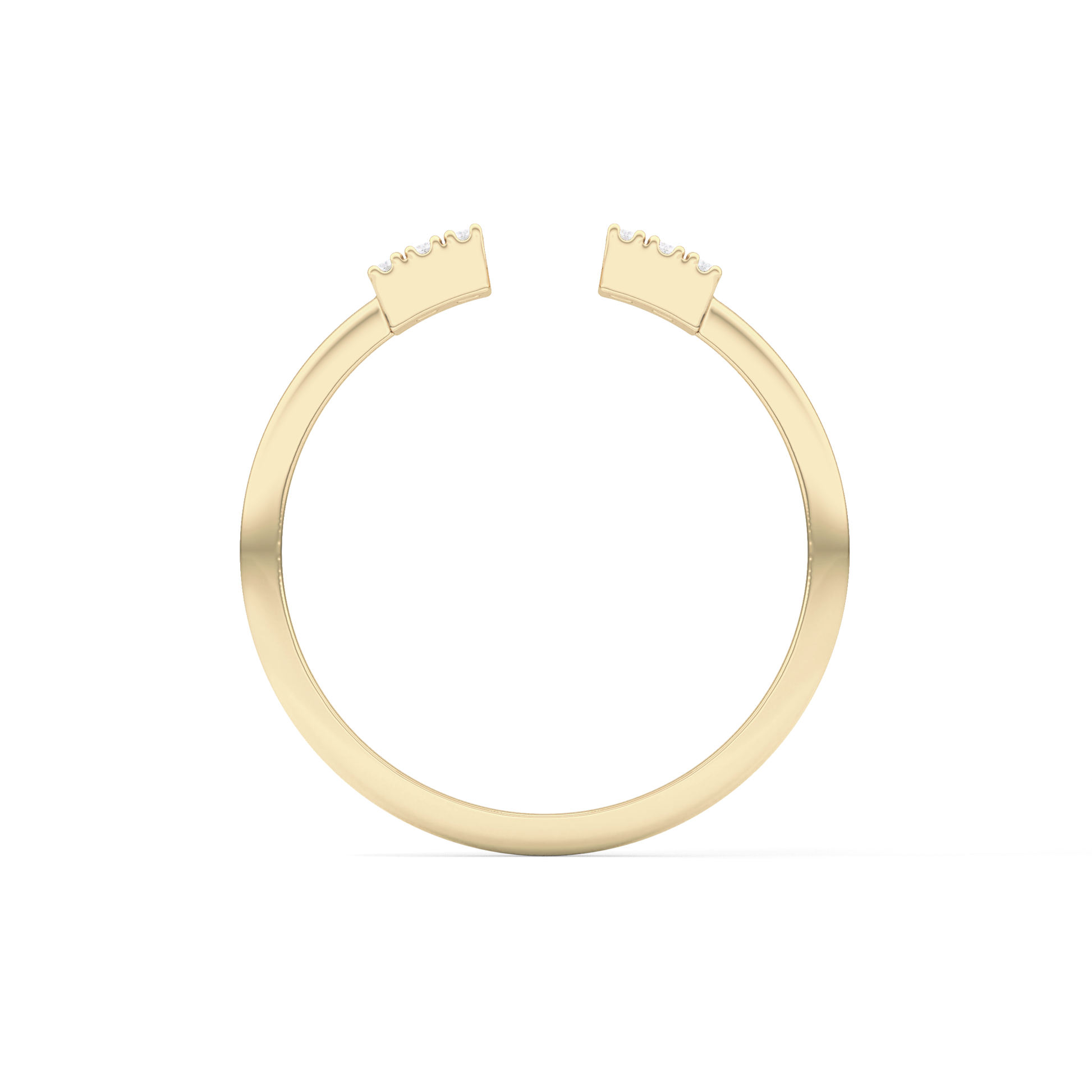 Wedding Band with 0.34 TCW Round and Emerald Cut Moissanite – Yellow, White, or Rose Gold