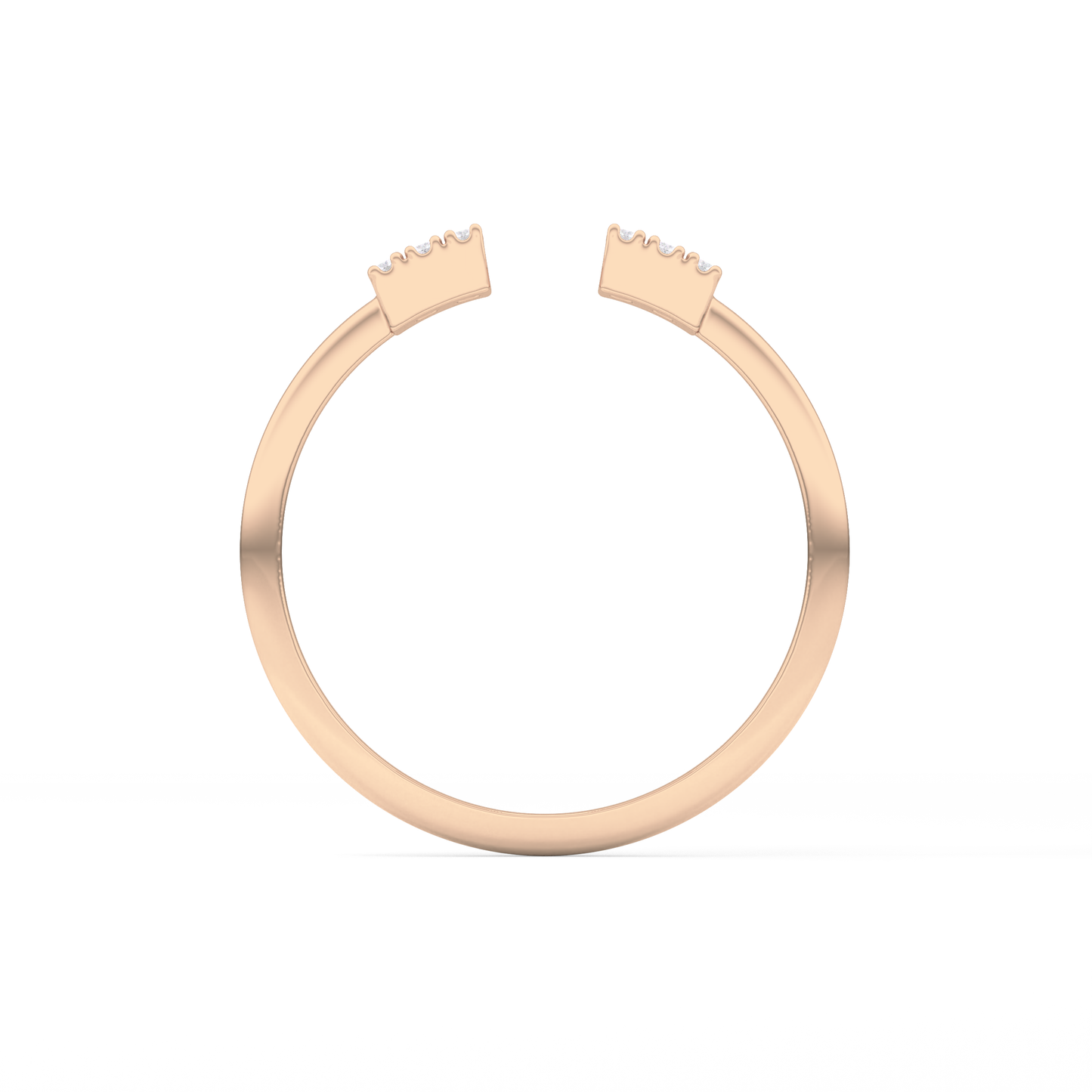Wedding Band with 0.34 TCW Round and Emerald Cut Moissanite – Yellow, White, or Rose Gold