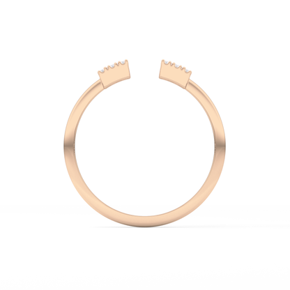 Wedding Band with 0.34 TCW Round and Emerald Cut Moissanite – Yellow, White, or Rose Gold