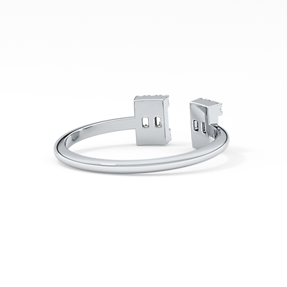Wedding Band with 0.34 TCW Round and Emerald Cut Moissanite – Yellow, White, or Rose Gold