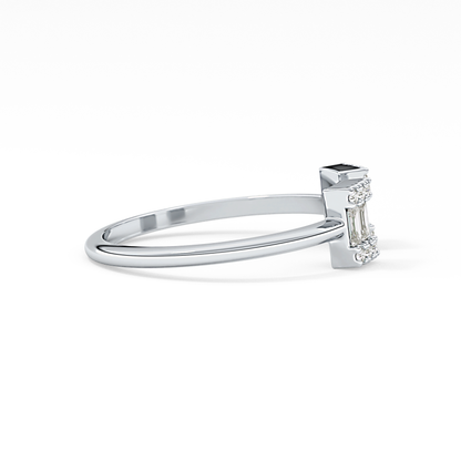Wedding Band with 0.34 TCW Round and Emerald Cut Moissanite – Yellow, White, or Rose Gold