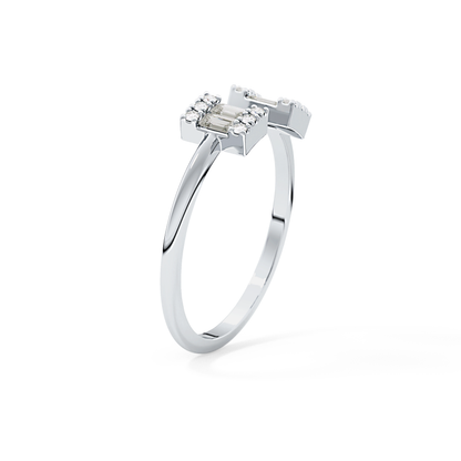 Wedding Band with 0.34 TCW Round and Emerald Cut Moissanite – Yellow, White, or Rose Gold
