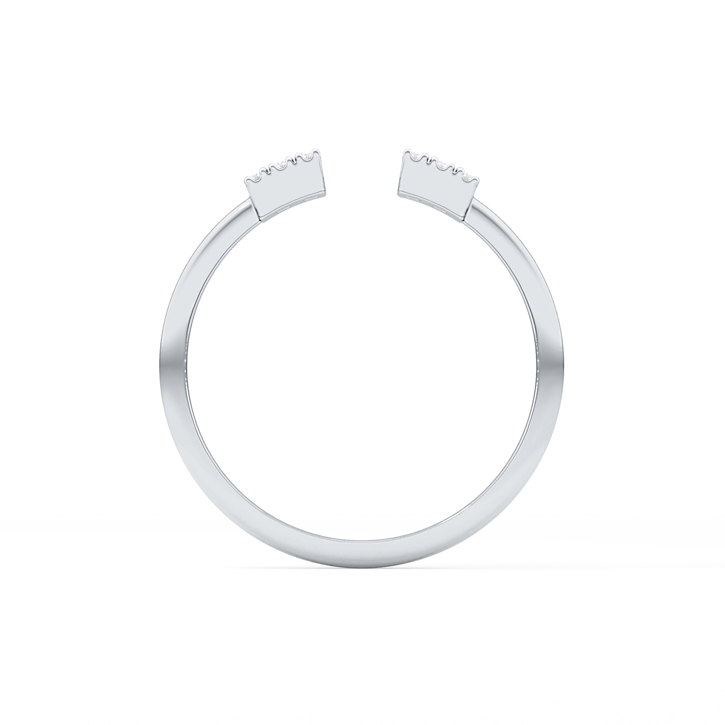 Wedding Band with 0.34 TCW Round and Emerald Cut Moissanite – Yellow, White, or Rose Gold