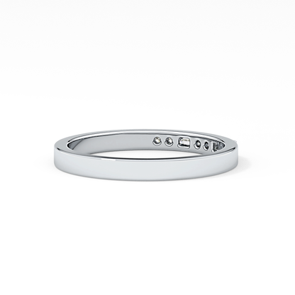 Half Eternity Wedding Band with 0.6 TCW Round Cut Moissanite – Yellow, White, or Rose Gold 2