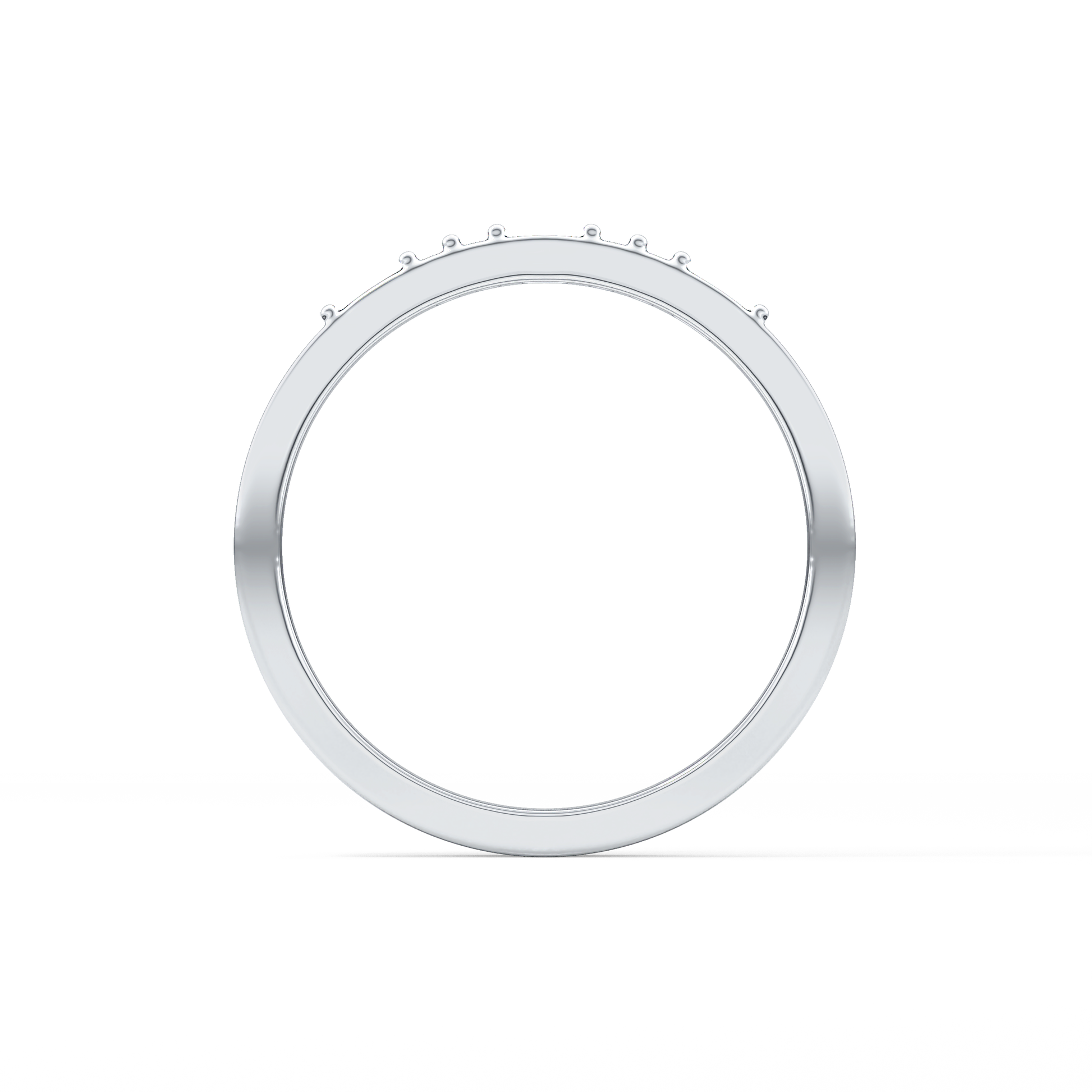 Half Eternity Wedding Band with 0.6 TCW Round Cut Moissanite – Yellow, White, or Rose Gold 6