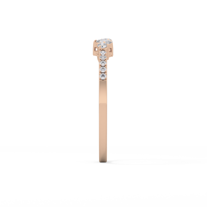 Multi Stones Wedding Band with 0.3 TCW Round and Emerald Cut Moissanite – Yellow, White, or Rose Gold