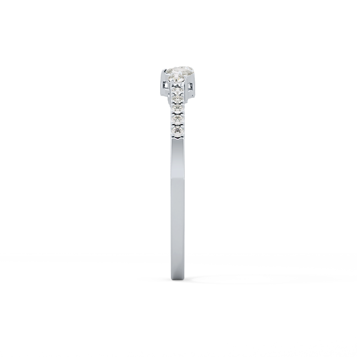 Multi Stones Wedding Band with 0.3 TCW Round and Emerald Cut Moissanite – Yellow, White, or Rose Gold