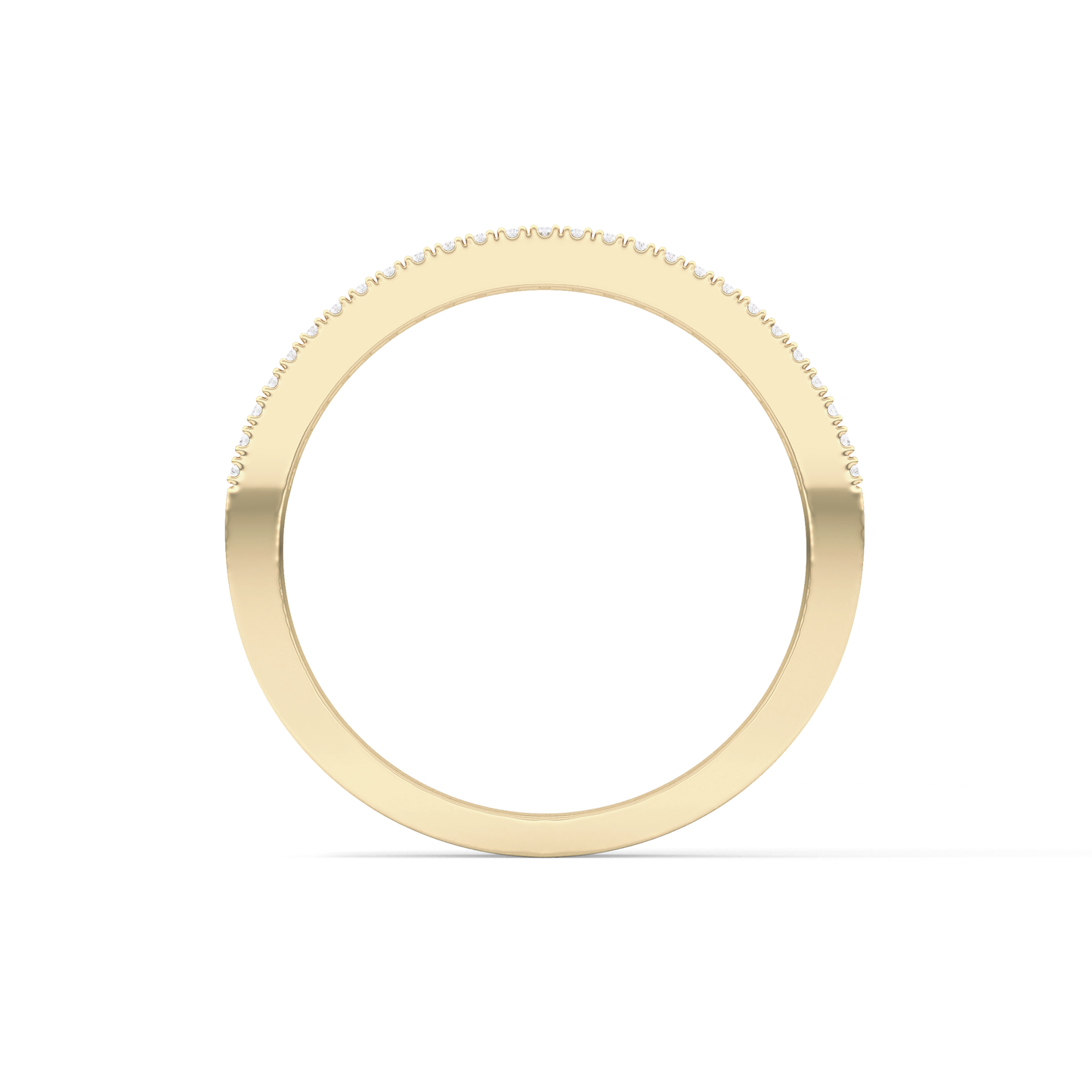 Channel Setting Wedding Band with 0.72 TCW Round & Baguette Cut Moissanite – Yellow, White, or Rose Gold