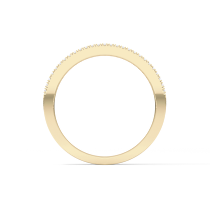 Channel Setting Wedding Band with 0.72 TCW Round & Baguette Cut Moissanite – Yellow, White, or Rose Gold