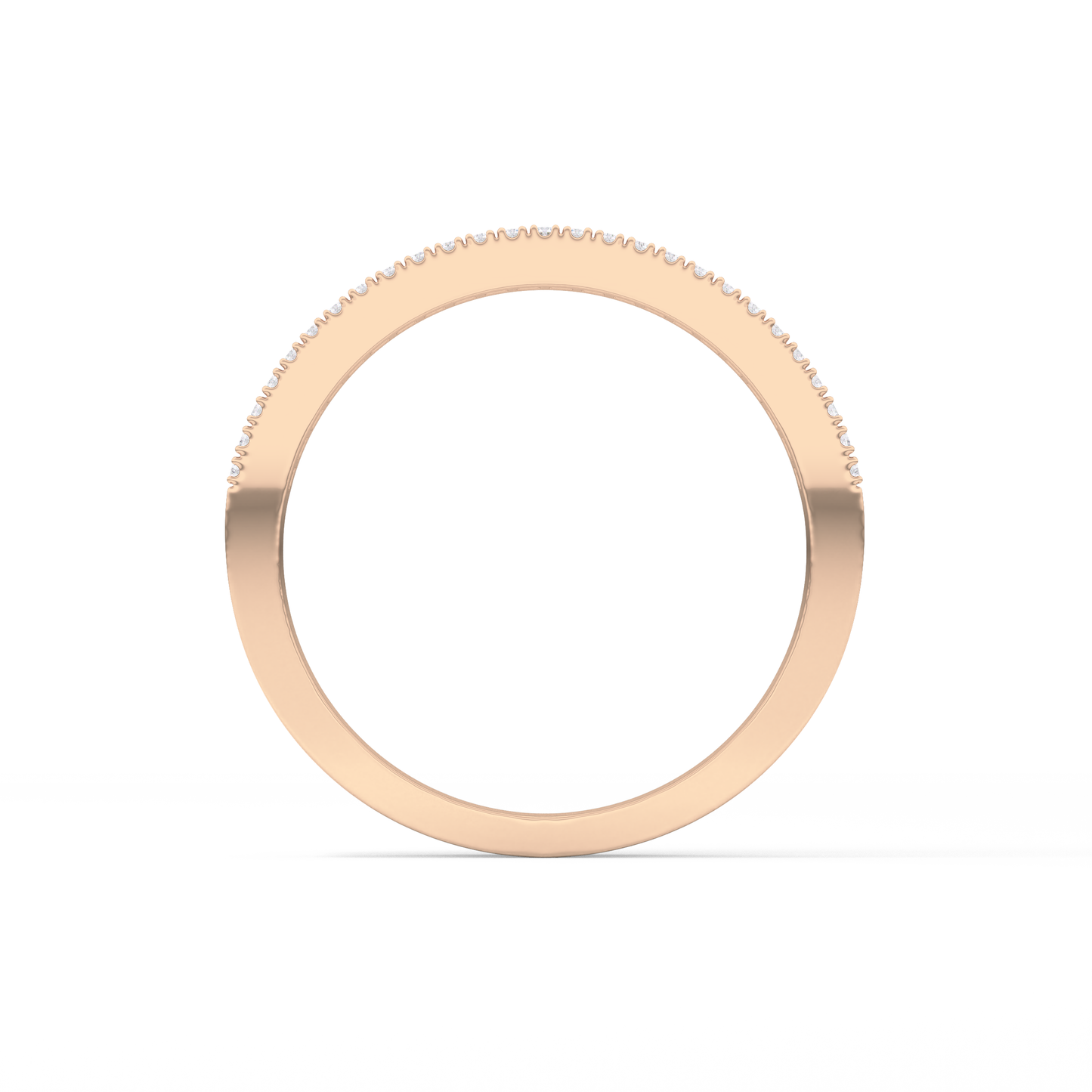 Channel Setting Wedding Band with 0.72 TCW Round & Baguette Cut Moissanite – Yellow, White, or Rose Gold