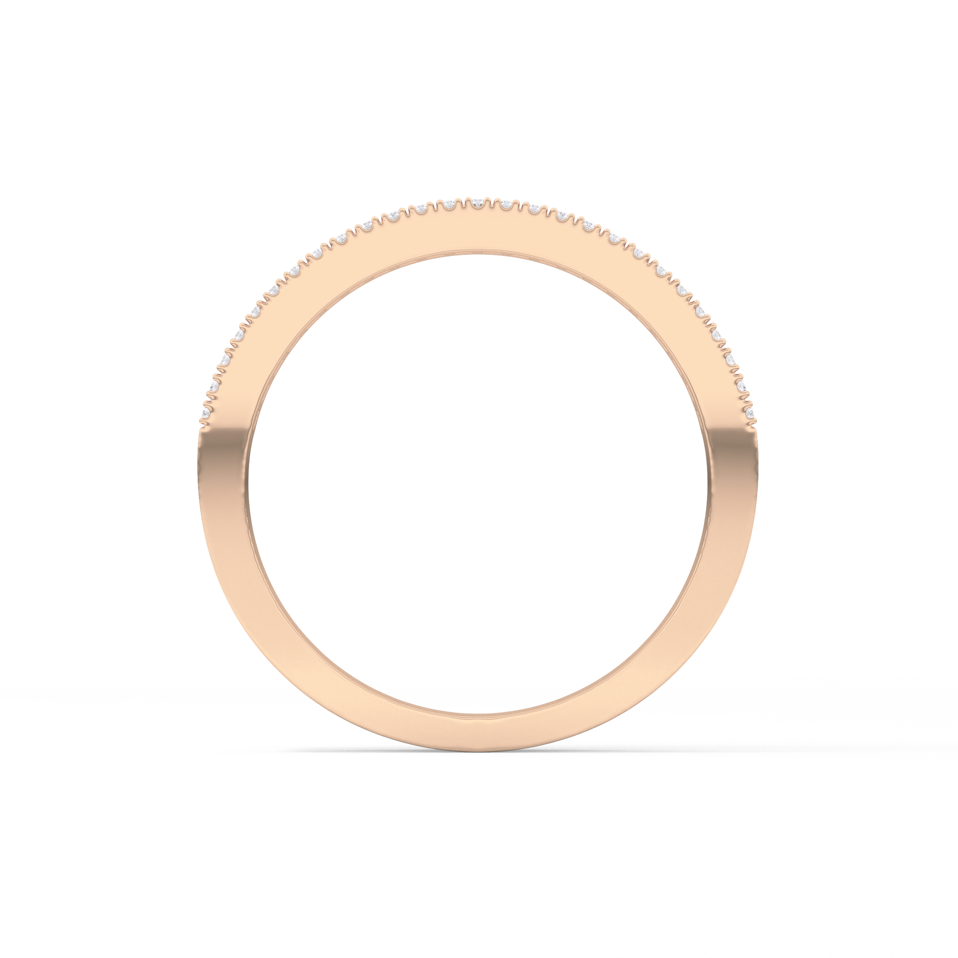 Channel Setting Wedding Band with 0.72 TCW Round & Baguette Cut Moissanite – Yellow, White, or Rose Gold