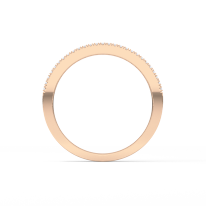 Channel Setting Wedding Band with 0.72 TCW Round & Baguette Cut Moissanite – Yellow, White, or Rose Gold