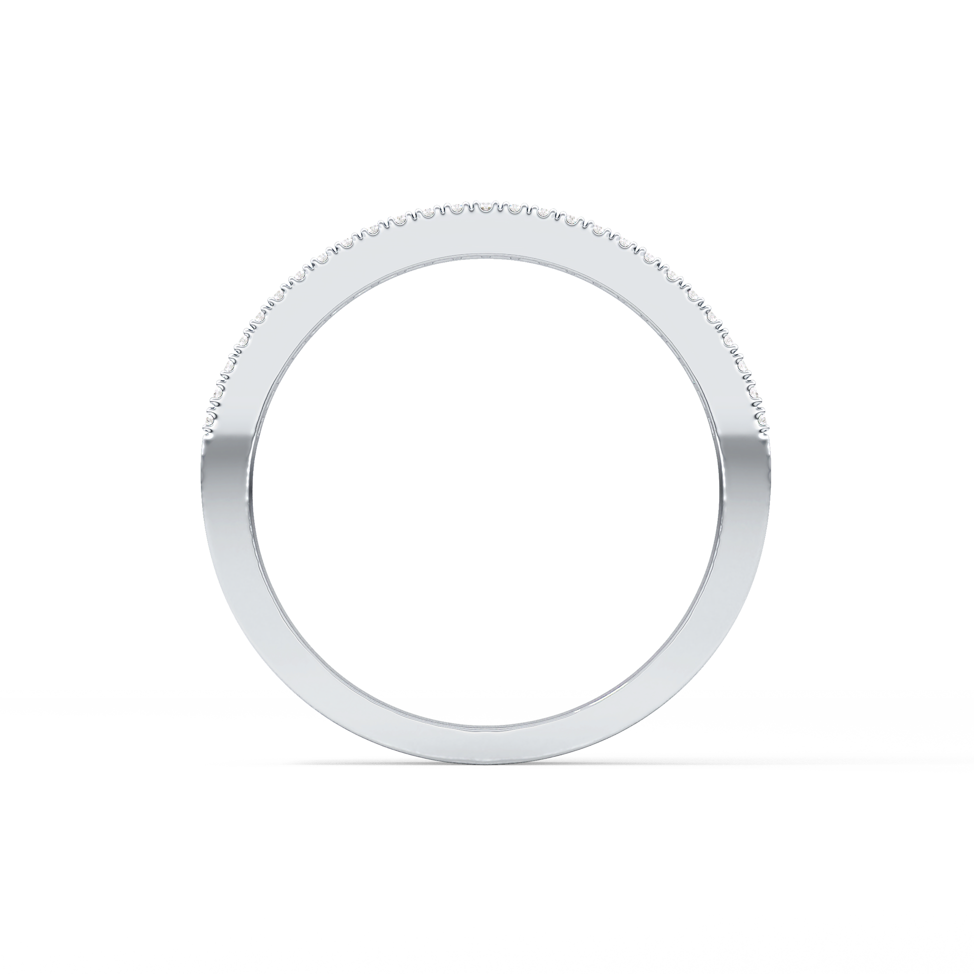 Channel Setting Wedding Band with 0.72 TCW Round & Baguette Cut Moissanite – Yellow, White, or Rose Gold