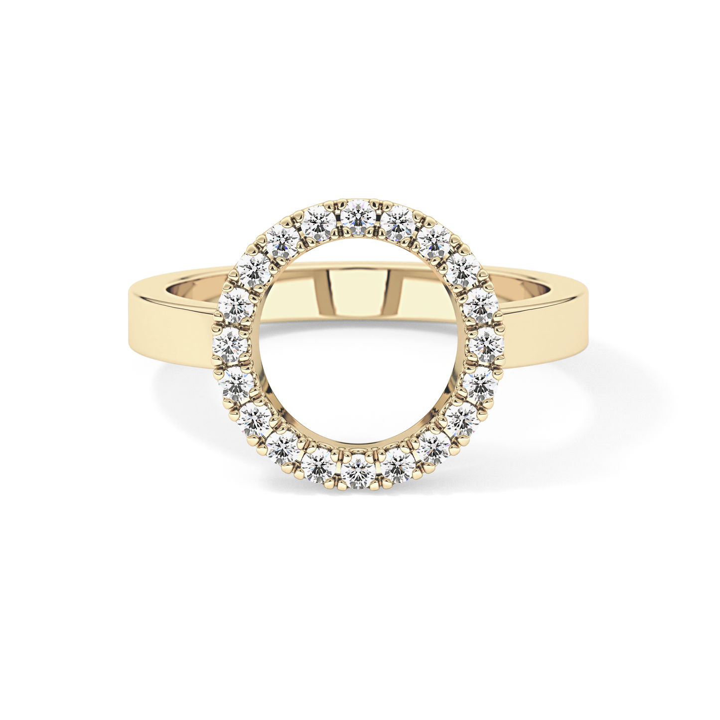 Halo Wedding Band with 0.37 TCW Round Cut Moissanite – Yellow, White, or Rose Gold