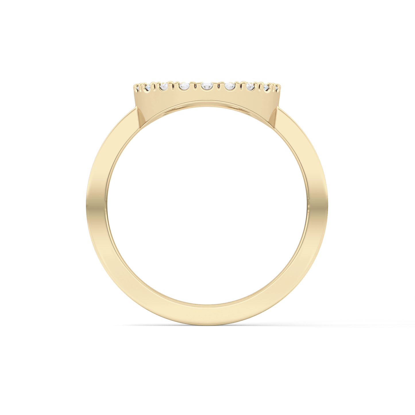 Halo Wedding Band with 0.37 TCW Round Cut Moissanite – Yellow, White, or Rose Gold
