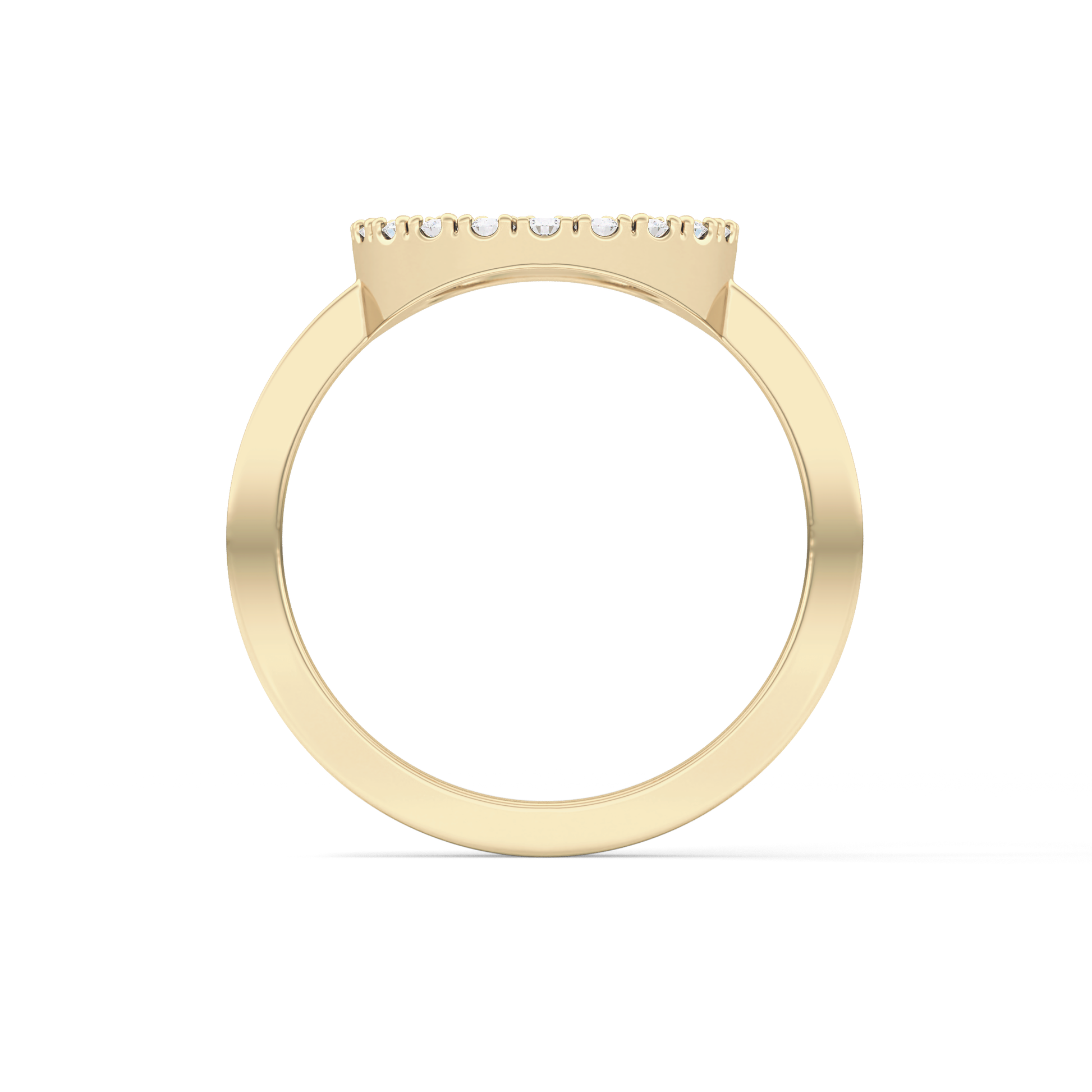 Halo Wedding Band with 0.37 TCW Round Cut Moissanite – Yellow, White, or Rose Gold