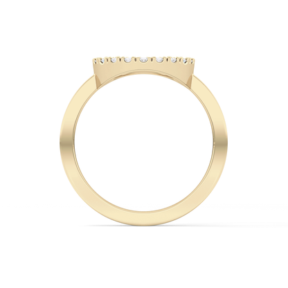 Halo Wedding Band with 0.37 TCW Round Cut Moissanite – Yellow, White, or Rose Gold