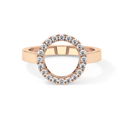 Halo Wedding Band with 0.37 TCW Round Cut Moissanite – Yellow, White, or Rose Gold