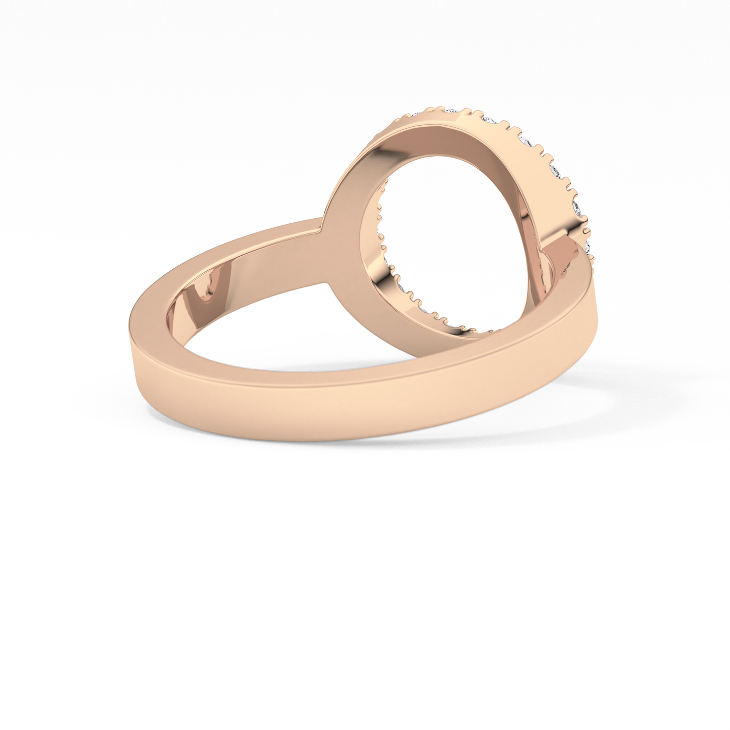 Halo Wedding Band with 0.37 TCW Round Cut Moissanite – Yellow, White, or Rose Gold