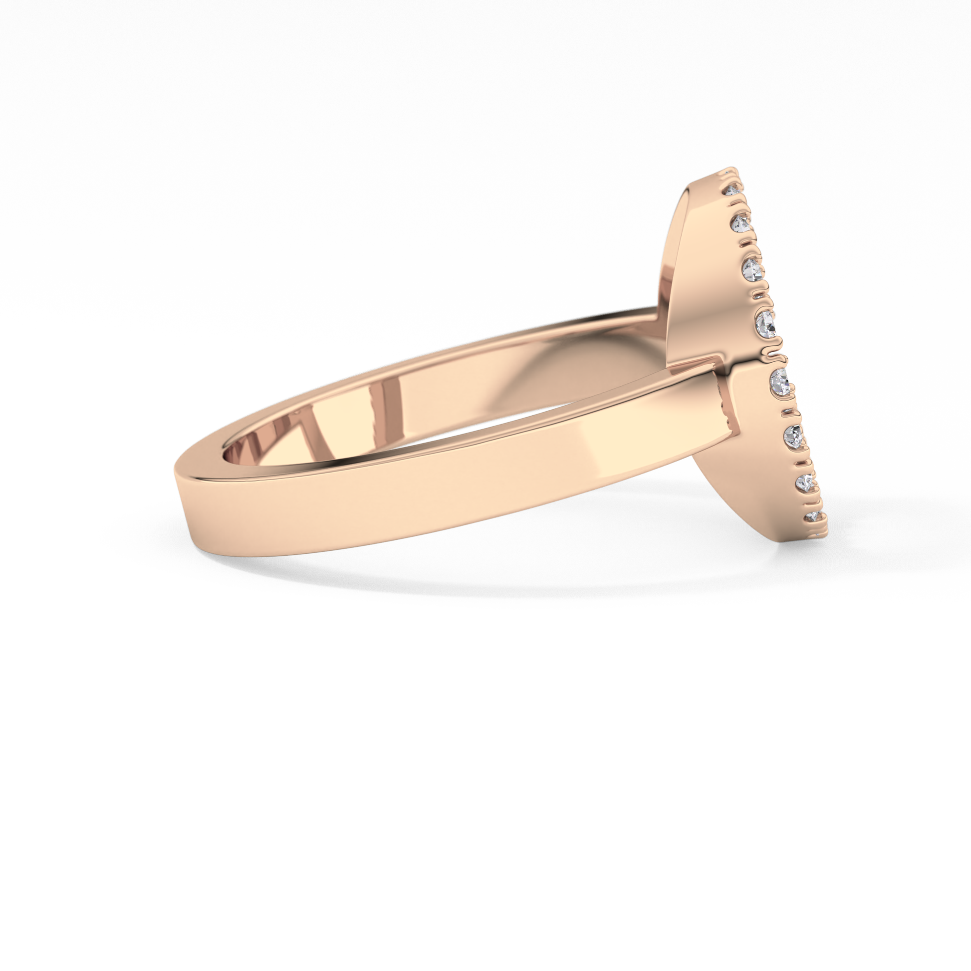 Halo Wedding Band with 0.37 TCW Round Cut Moissanite – Yellow, White, or Rose Gold
