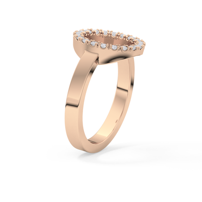 Halo Wedding Band with 0.37 TCW Round Cut Moissanite – Yellow, White, or Rose Gold