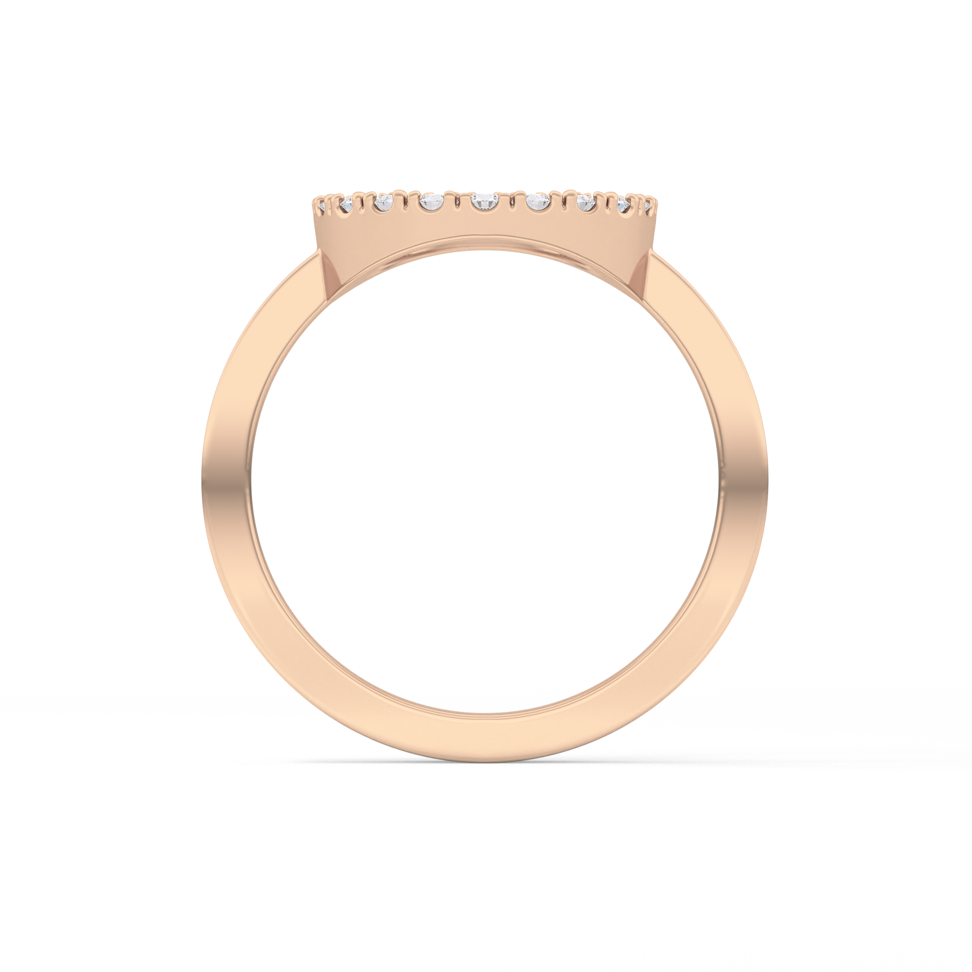 Halo Wedding Band with 0.37 TCW Round Cut Moissanite – Yellow, White, or Rose Gold
