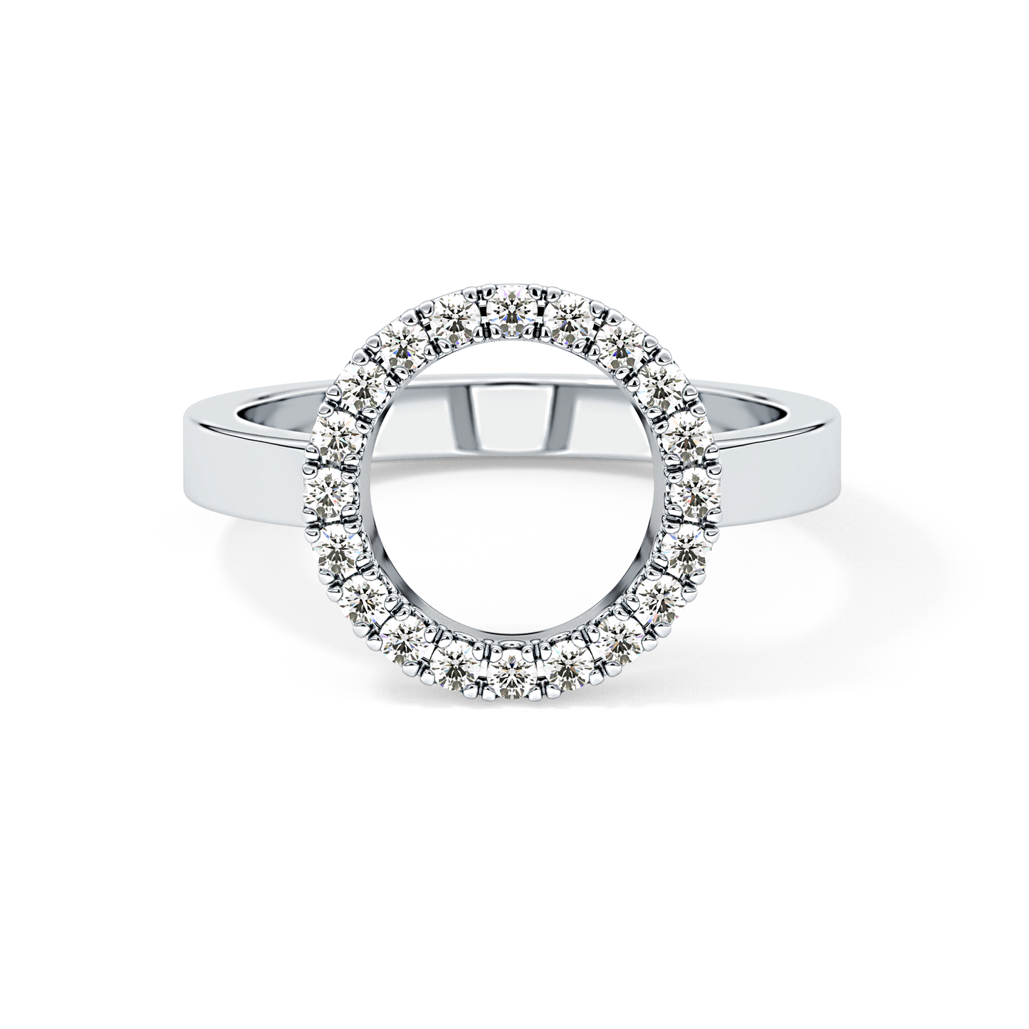 Halo Wedding Band with 0.37 TCW Round Cut Moissanite – Yellow, White, or Rose Gold