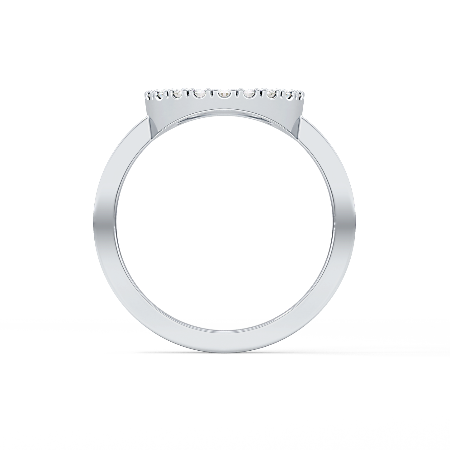 Halo Wedding Band with 0.37 TCW Round Cut Moissanite – Yellow, White, or Rose Gold