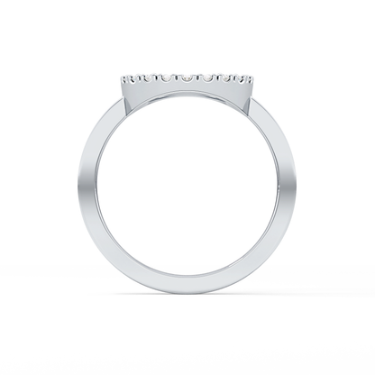 Halo Wedding Band with 0.37 TCW Round Cut Moissanite – Yellow, White, or Rose Gold