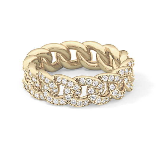 Full Eternity Wedding Band with 1.15 TCW Round Cut Moissanite – Yellow, White, or Rose Gold