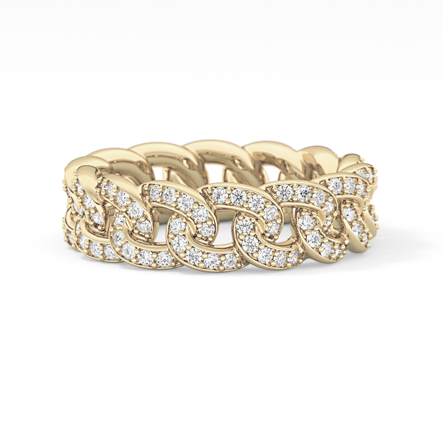 Full Eternity Wedding Band with 1.15 TCW Round Cut Moissanite – Yellow, White, or Rose Gold