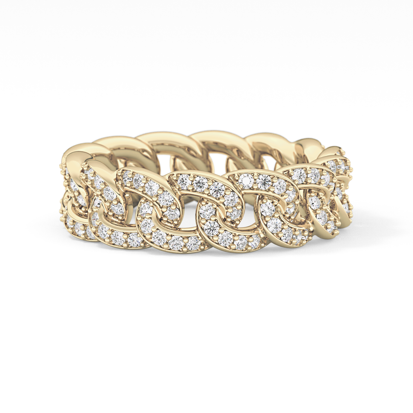 Full Eternity Wedding Band with 1.15 TCW Round Cut Moissanite – Yellow, White, or Rose Gold