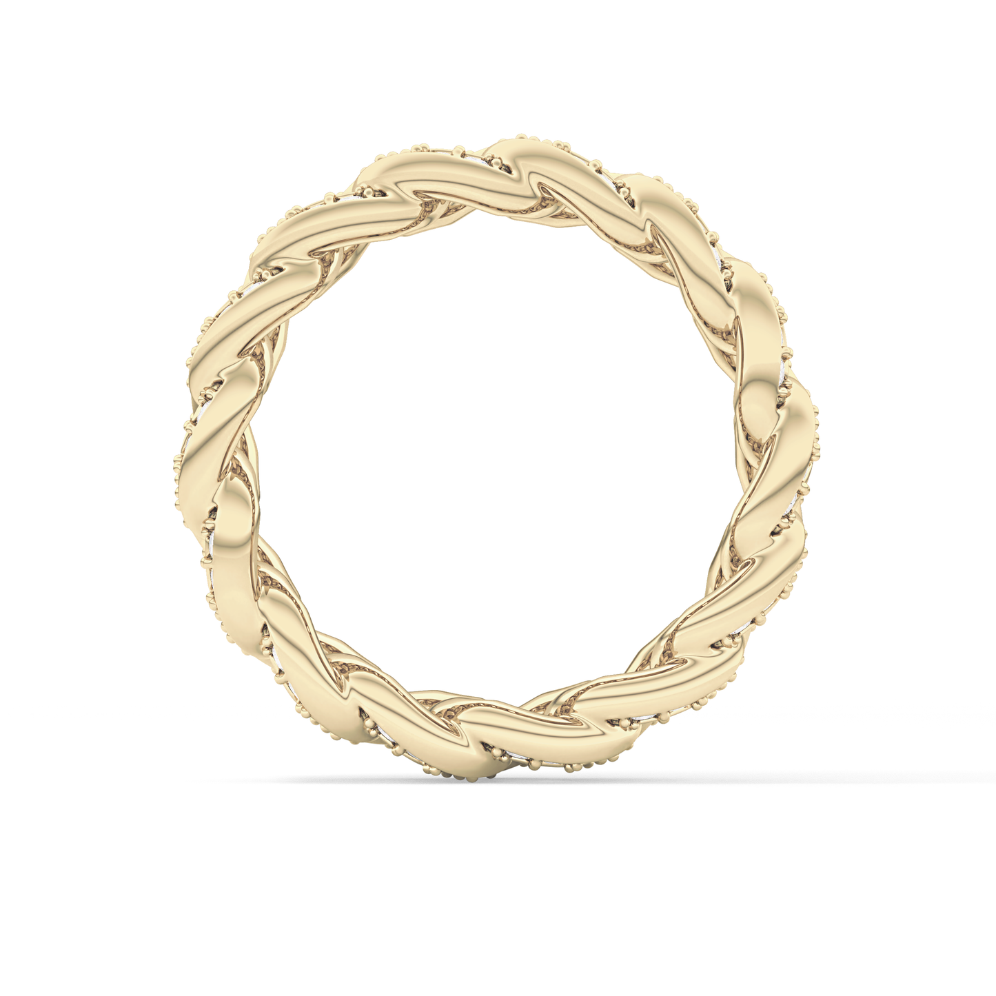 Full Eternity Wedding Band with 1.15 TCW Round Cut Moissanite – Yellow, White, or Rose Gold