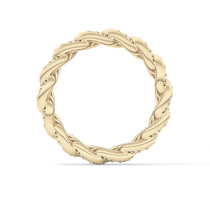 Full Eternity Wedding Band with 1.15 TCW Round Cut Moissanite – Yellow, White, or Rose Gold