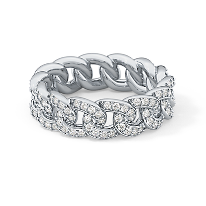 Full Eternity Wedding Band with 1.15 TCW Round Cut Moissanite – Yellow, White, or Rose Gold