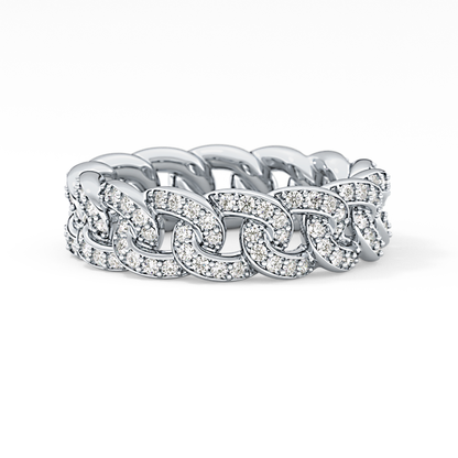 Full Eternity Wedding Band with 1.15 TCW Round Cut Moissanite – Yellow, White, or Rose Gold