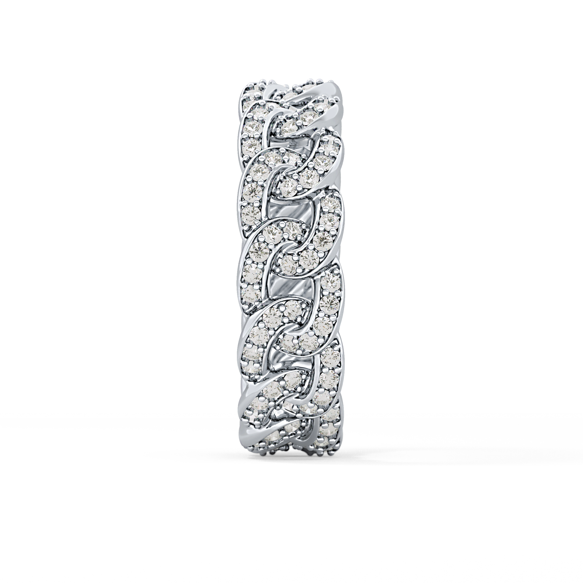 Full Eternity Wedding Band with 1.15 TCW Round Cut Moissanite – Yellow, White, or Rose Gold